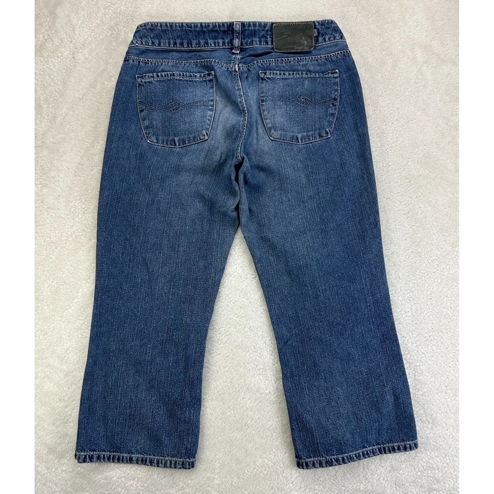 Silver Cropped Capri Jeans Womens Size 30 Blue Denim Low Rise Classic Stretch - Picture 2 of 15